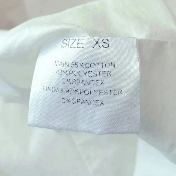 NWOT Alamour The Label Miliani White Cotton Cutout Puff Sleeve Mini Dress XS - Picture 14 of 15